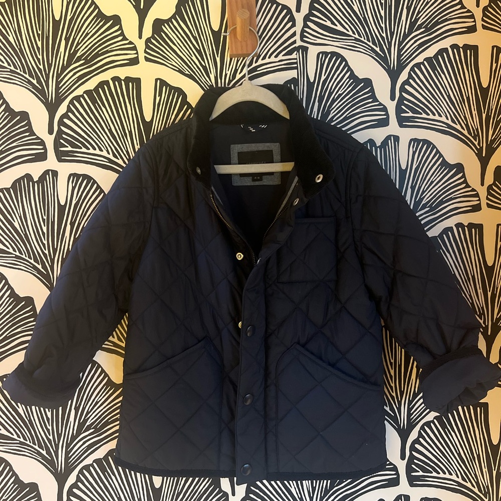 J Crew Crewcuts Dark Blue Quilted Kids Jacket